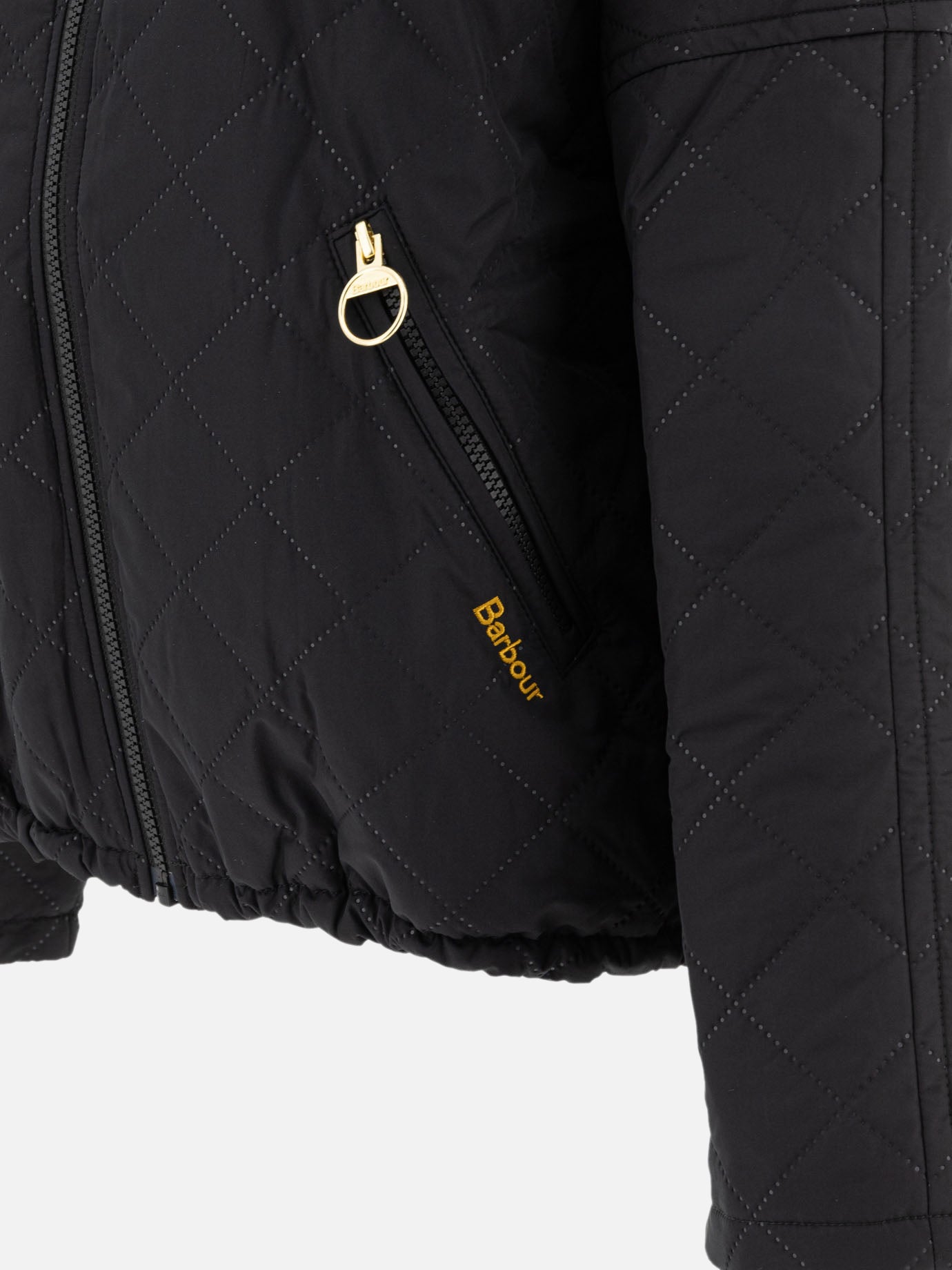 Barbour "Emlyn" Quilted bomber jacket Black