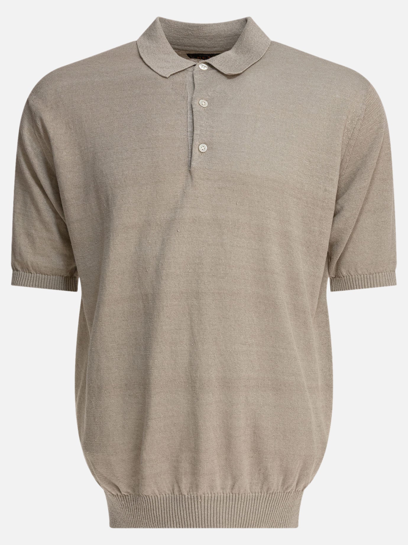 Polo con bottoni Solid colour  Grigio - Beams Plus Uomo | PDP | VIETTI Online Store | Zoom-Modal
