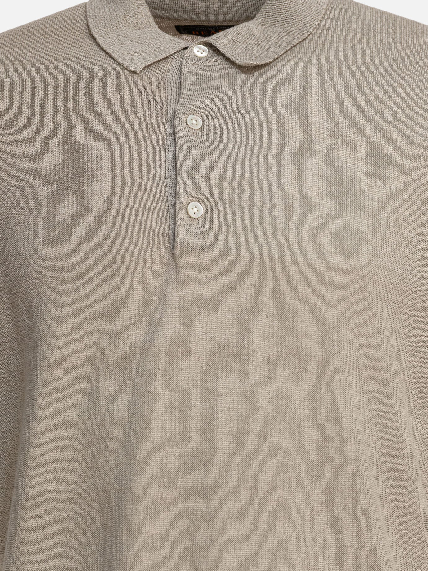 Polo con bottoni Solid colour  Grigio - Beams Plus Uomo | PDP | VIETTI Online Store | thumbnail_3
