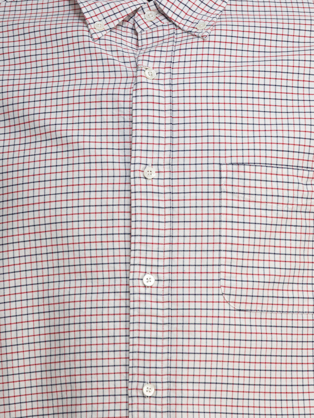 Beams Plus "Oxford Tattersall" shirt White - VIETTI