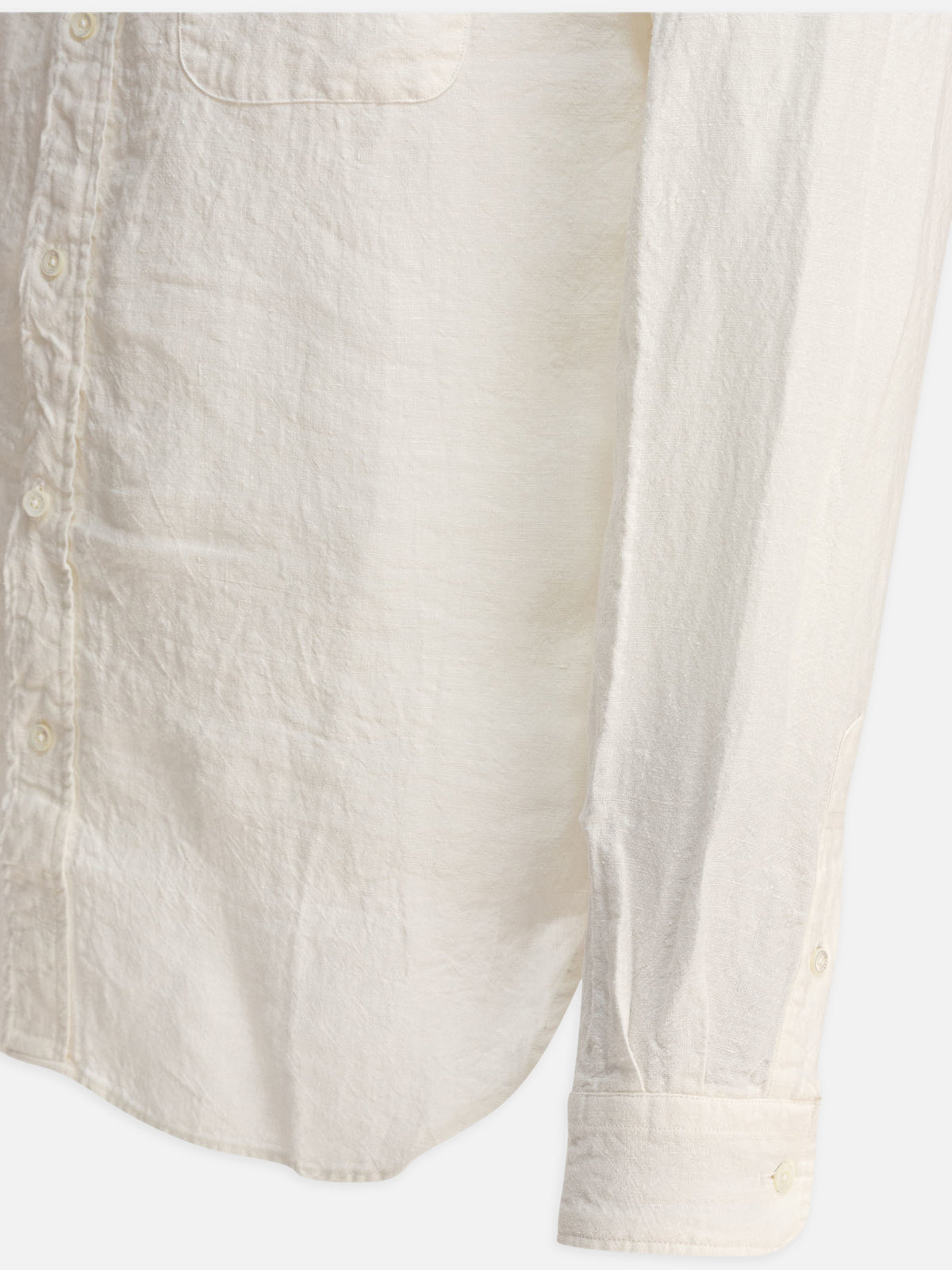 Beams Plus "Linen Solid" Shirt White - VIETTI
