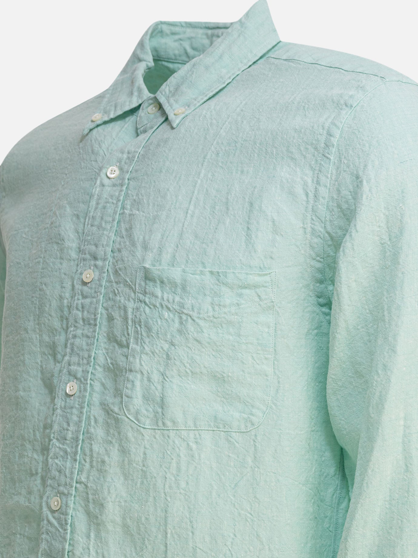 Camicie casual Solid colour  Verde - Beams Plus Uomo | PDP | VIETTI Online Store | thumbnail_4
