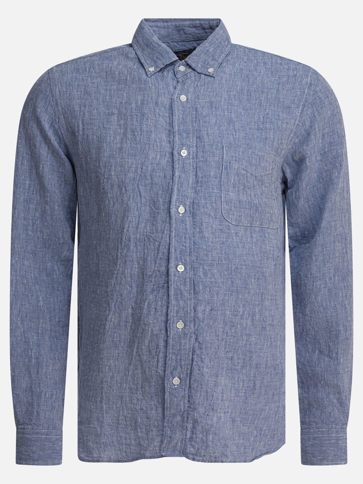 Beams Plus "Linen Solid" Shirt Blue