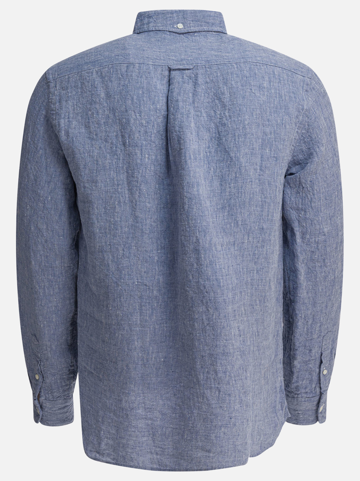 Beams Plus "Linen Solid" Shirt Blue - VIETTI