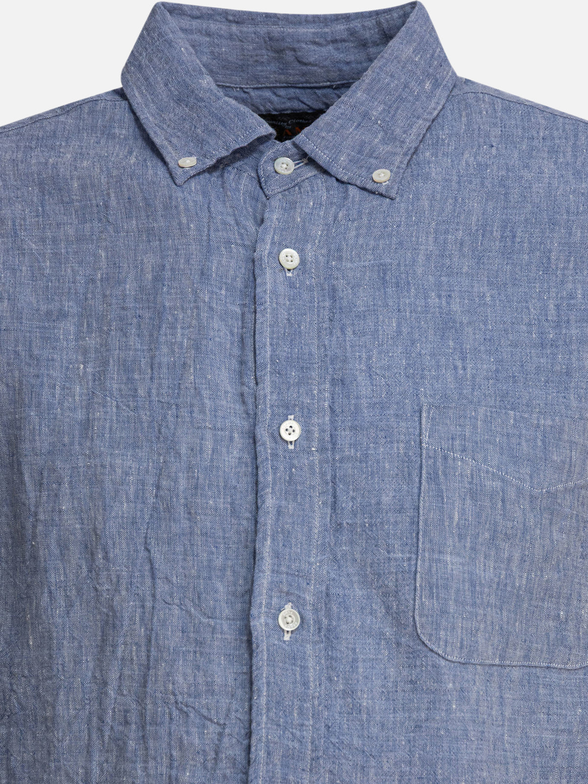 Beams Plus "Linen Solid" Shirt Blue