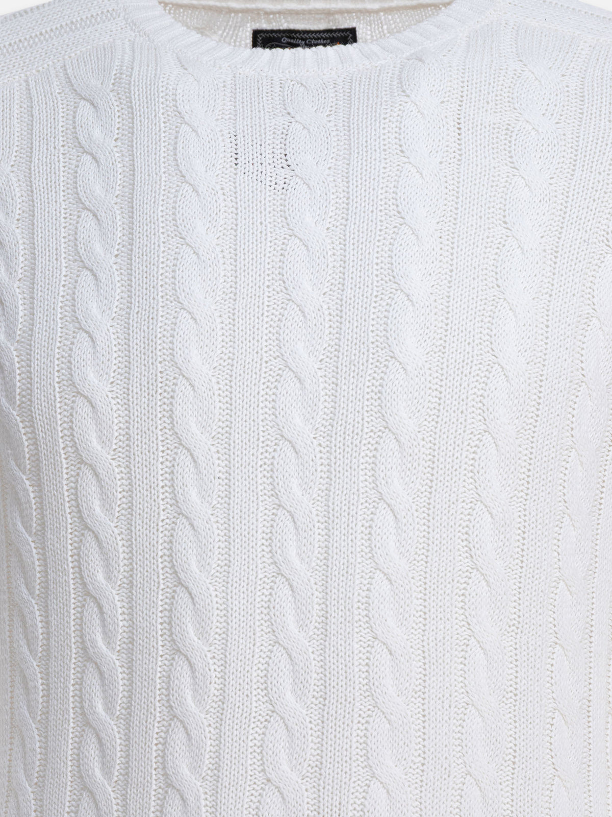 Beams Plus Linen and cotton sweater White - VIETTI