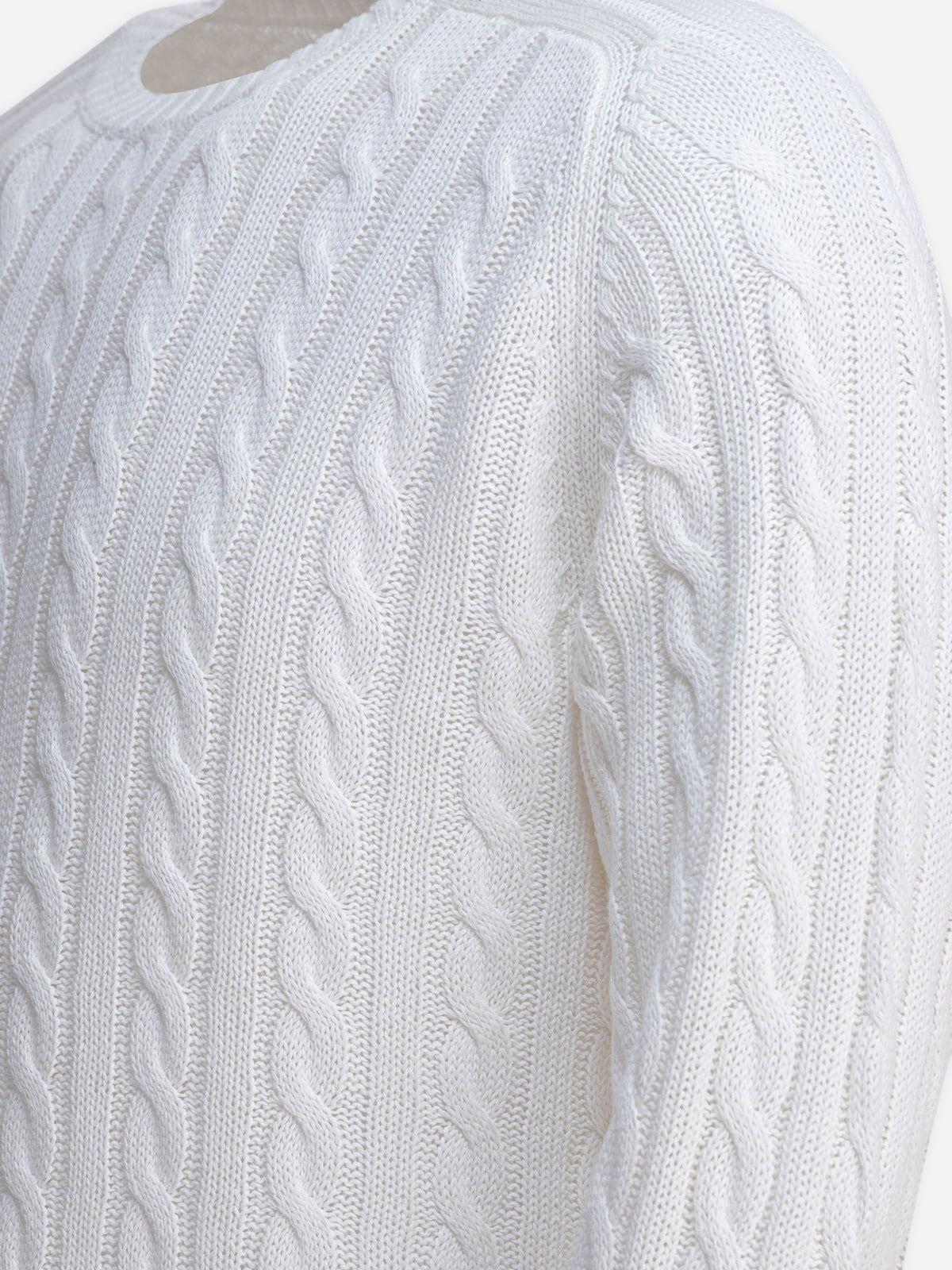 Beams Plus Linen and cotton sweater White