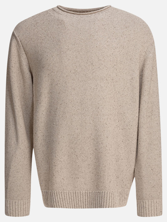 Beams Plus Round neck roll sweater 17905617_M Beige 1