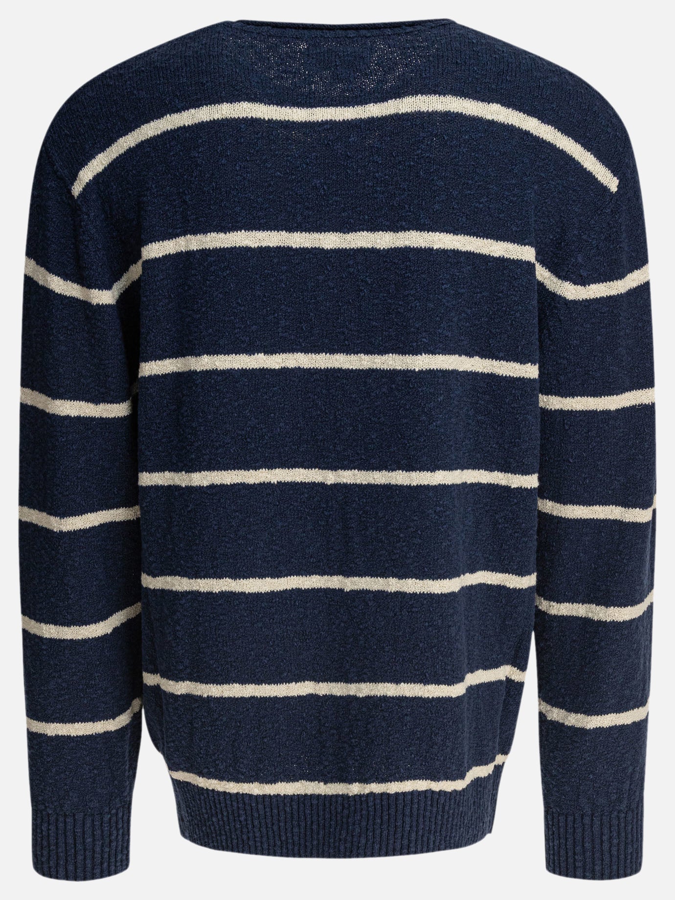 Beams Plus Maglione girocollo a righe 18311646_S Blue thumbnail_2