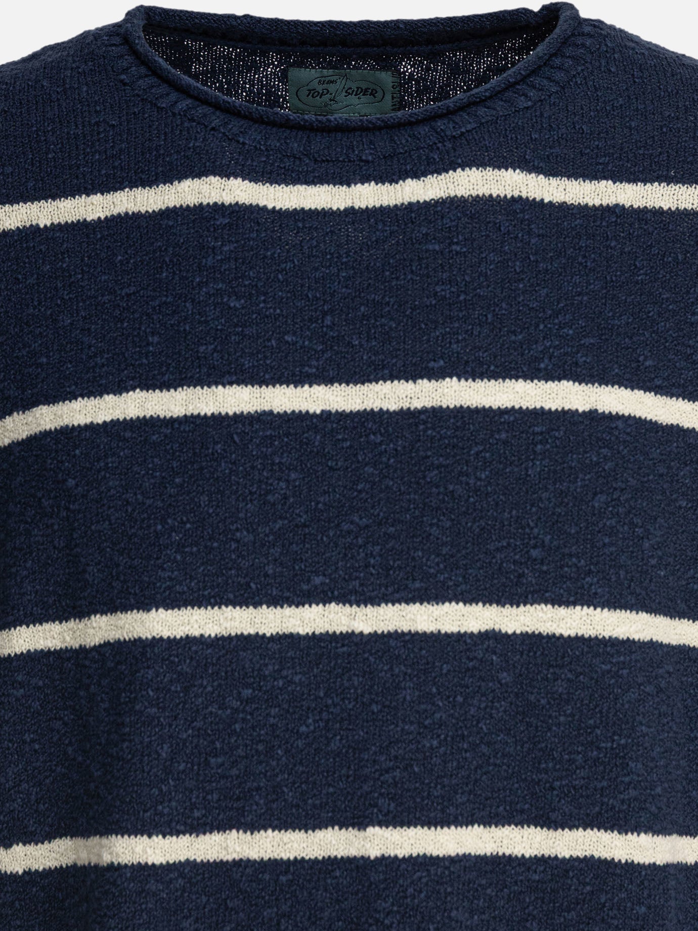Beams Plus Maglione girocollo a righe 18311646_S Blue thumbnail_3