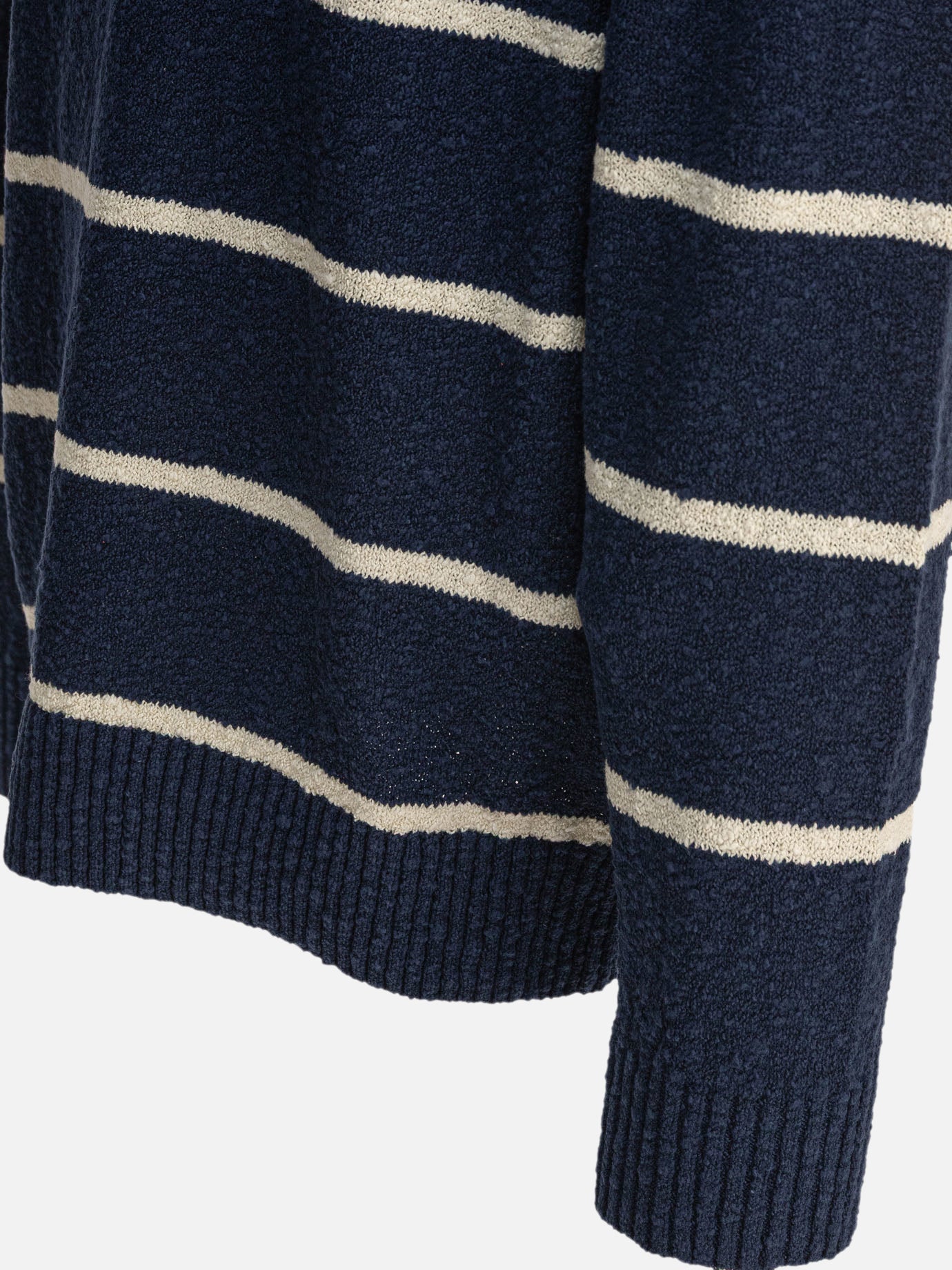 Beams Plus Maglione girocollo a righe 18311646_S Blue thumbnail_4