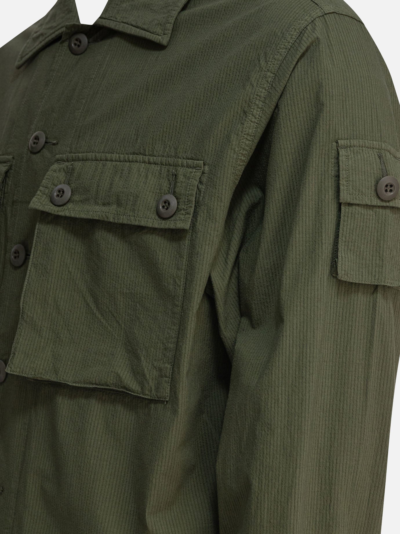 Giacche overshirt Solid colour  Verde - Beams Plus Uomo | PDP | VIETTI Online Store | Zoom-Modal_4
