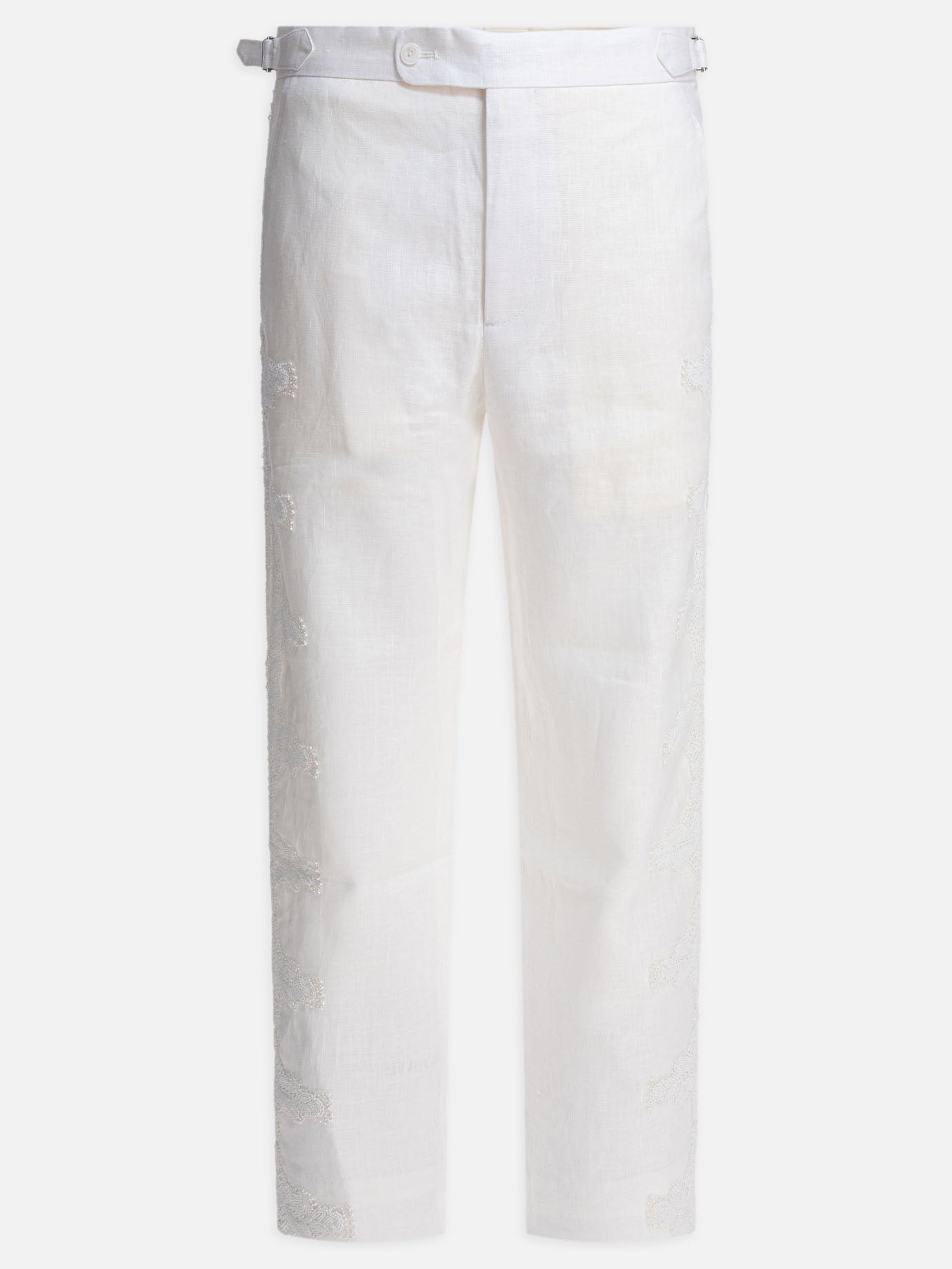 Pantaloni casual Solid colour  Bianco - Bode Uomo | PDP | VIETTI Online Store | Zoom-Modal
