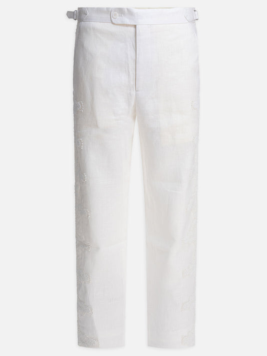 Pantaloni casual Solid colour  Bianco - Bode Uomo | VIETTI Online Store 
