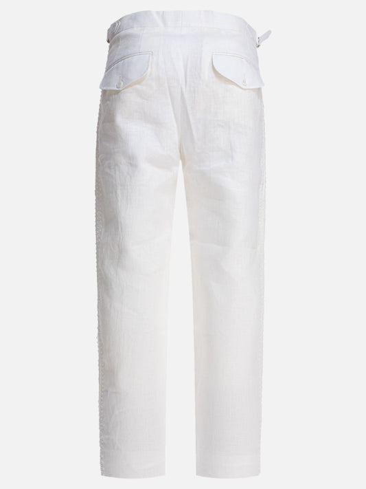 Pantaloni casual Solid colour  Bianco - Bode Uomo | VIETTI Online Store | 2
