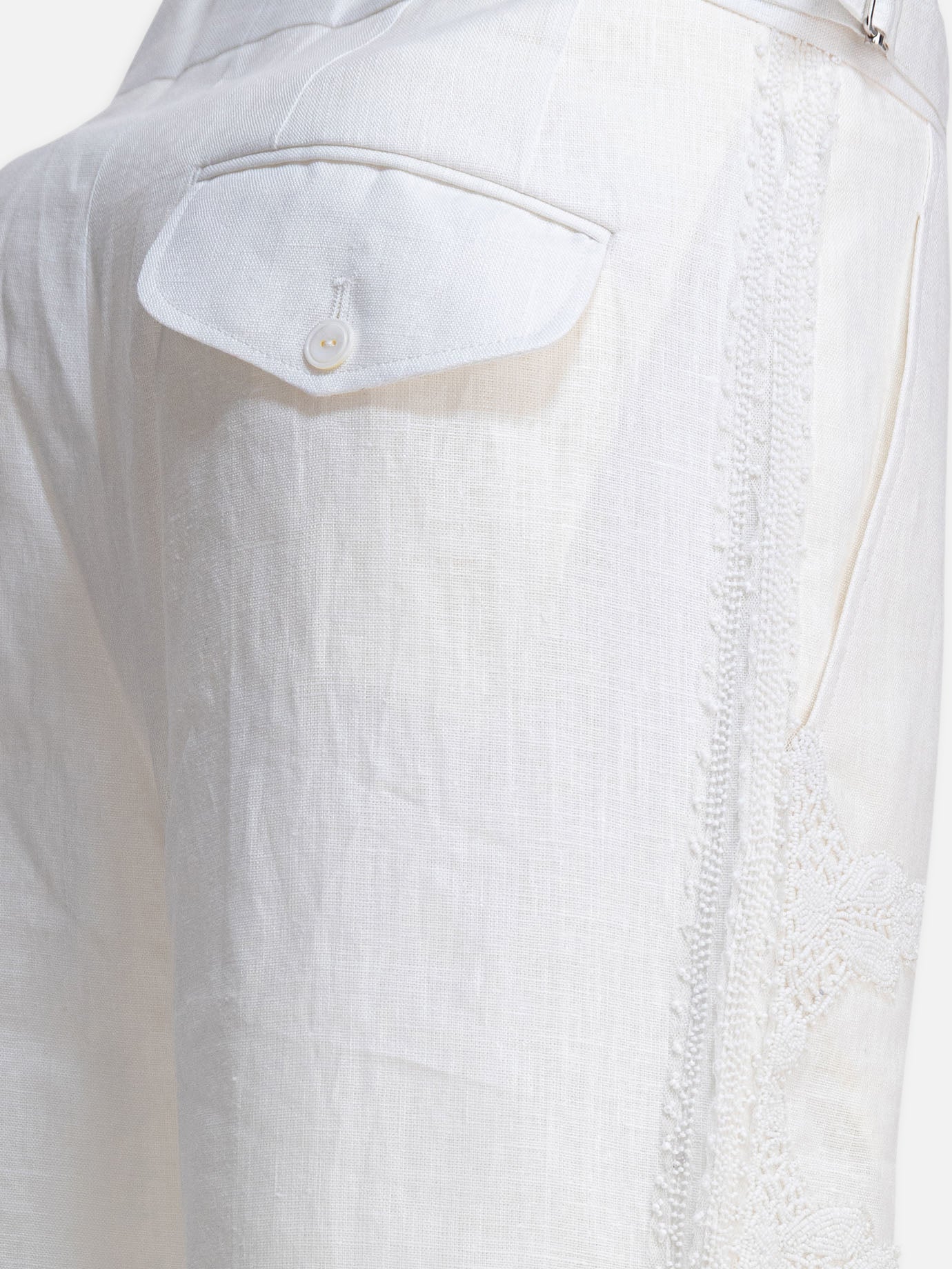 Pantaloni casual Solid colour  Bianco - Bode Uomo | PDP | VIETTI Online Store | Zoom-Modal_4
