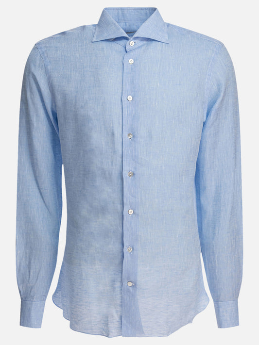 Camicie casual Solid colour  Azzurro - Borriello Uomo | PDP | VIETTI Online Store 
