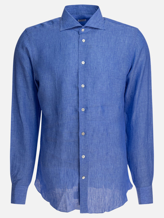 Camicie casual Solid colour  Azzurro - Borriello Uomo | PDP | VIETTI Online Store 
