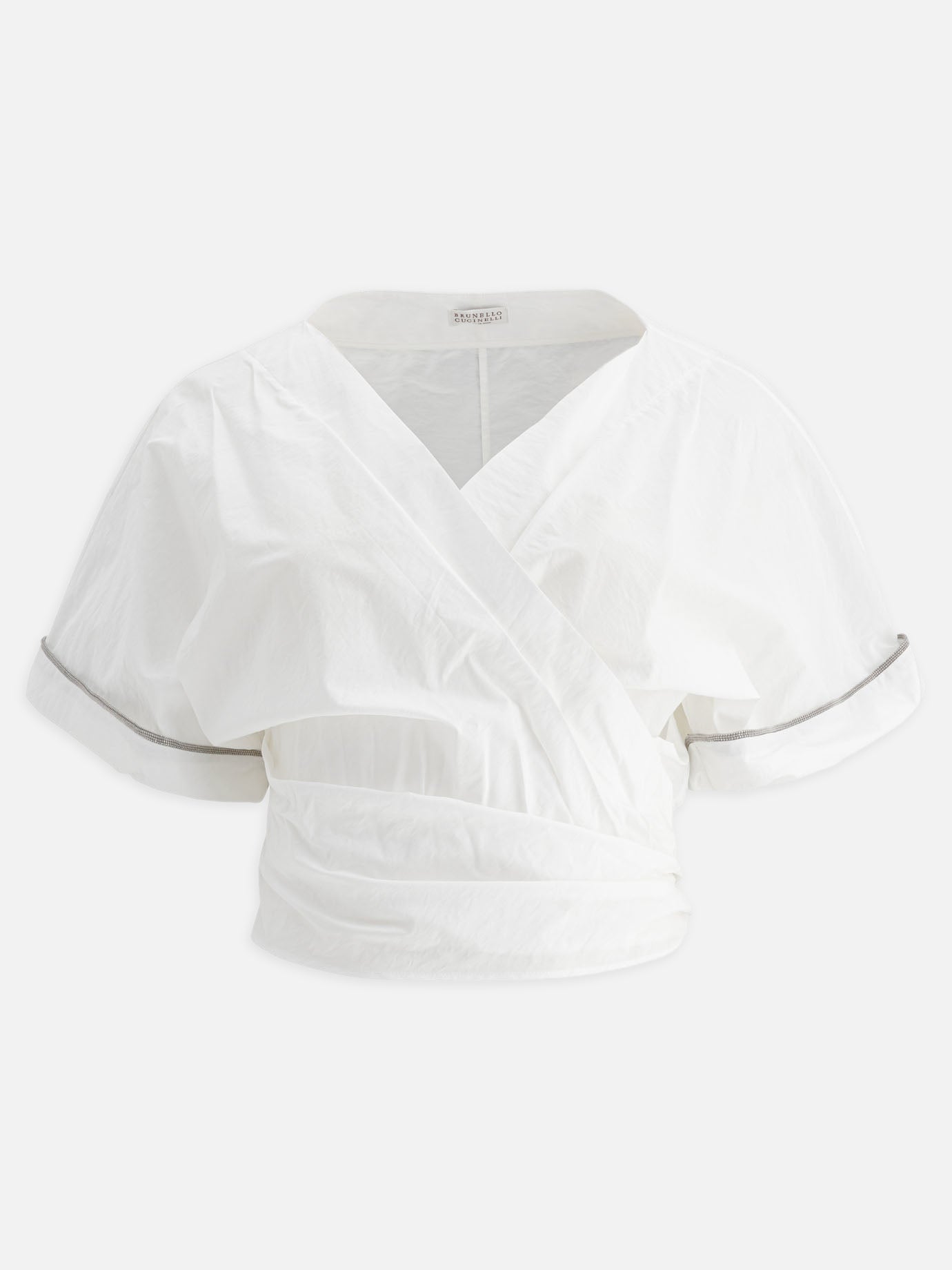 Crop tops Solid colour  White - Brunello Cucinelli Women | PDP | VIETTI Online Store | Zoom-Modal

