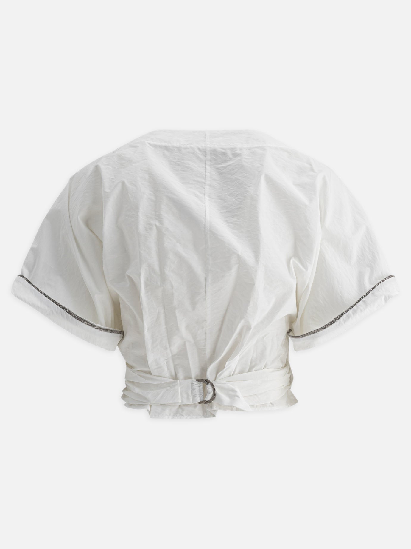 Crop tops Solid colour  White - Brunello Cucinelli Women | PDP | VIETTI Online Store | thumbnail_2