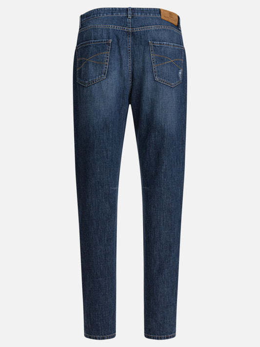 Jeans a gamba dritta Denim  Blu - Brunello Cucinelli Uomo | PLP | VIETTI Online Store | 2
