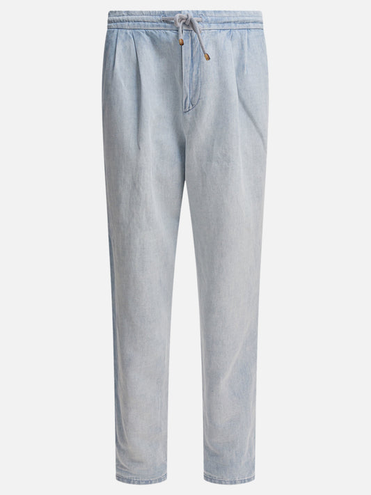 Pantaloni casual Denim  Azzurro - Brunello Cucinelli Uomo | PLP | VIETTI Online Store 
