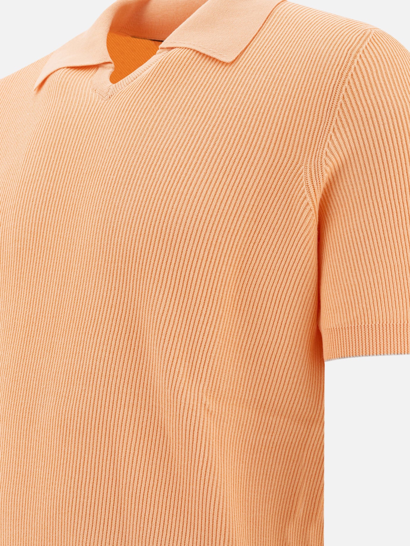 Polo senza bottoni Solid colour  Arancione - Brunello Cucinelli Uomo | PDP | VIETTI Online Store | Zoom-Modal_4
