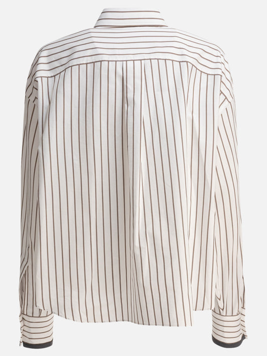 Casual shirts Striped  White - Brunello Cucinelli Women | PLP | VIETTI Online Store | 2
