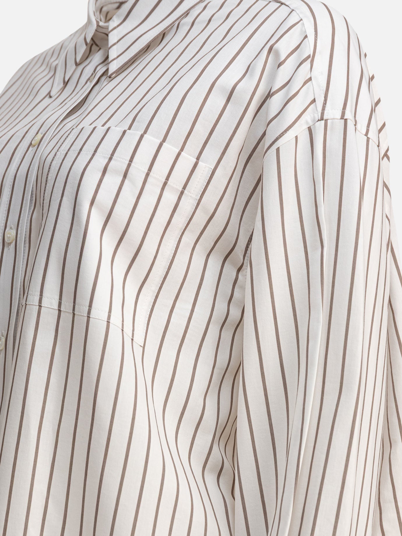Camicie casual Striped  Bianco - Brunello Cucinelli Donna | PDP | VIETTI Online Store | thumbnail_4