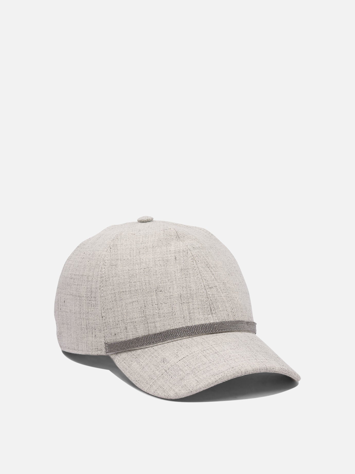 Cappelli da baseball 100% linen  Grigio - Brunello Cucinelli Donna | PDP | VIETTI Online Store | Zoom-Modal_2
