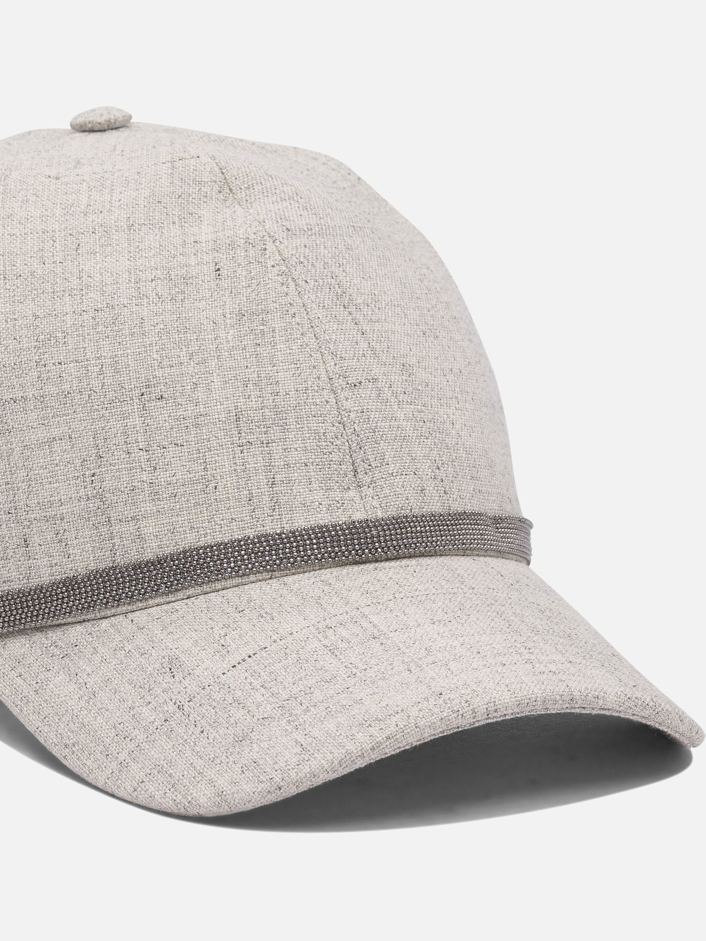 Cappelli da baseball 100% linen  Grigio - Brunello Cucinelli Donna | PDP | VIETTI Online Store | thumbnail_4