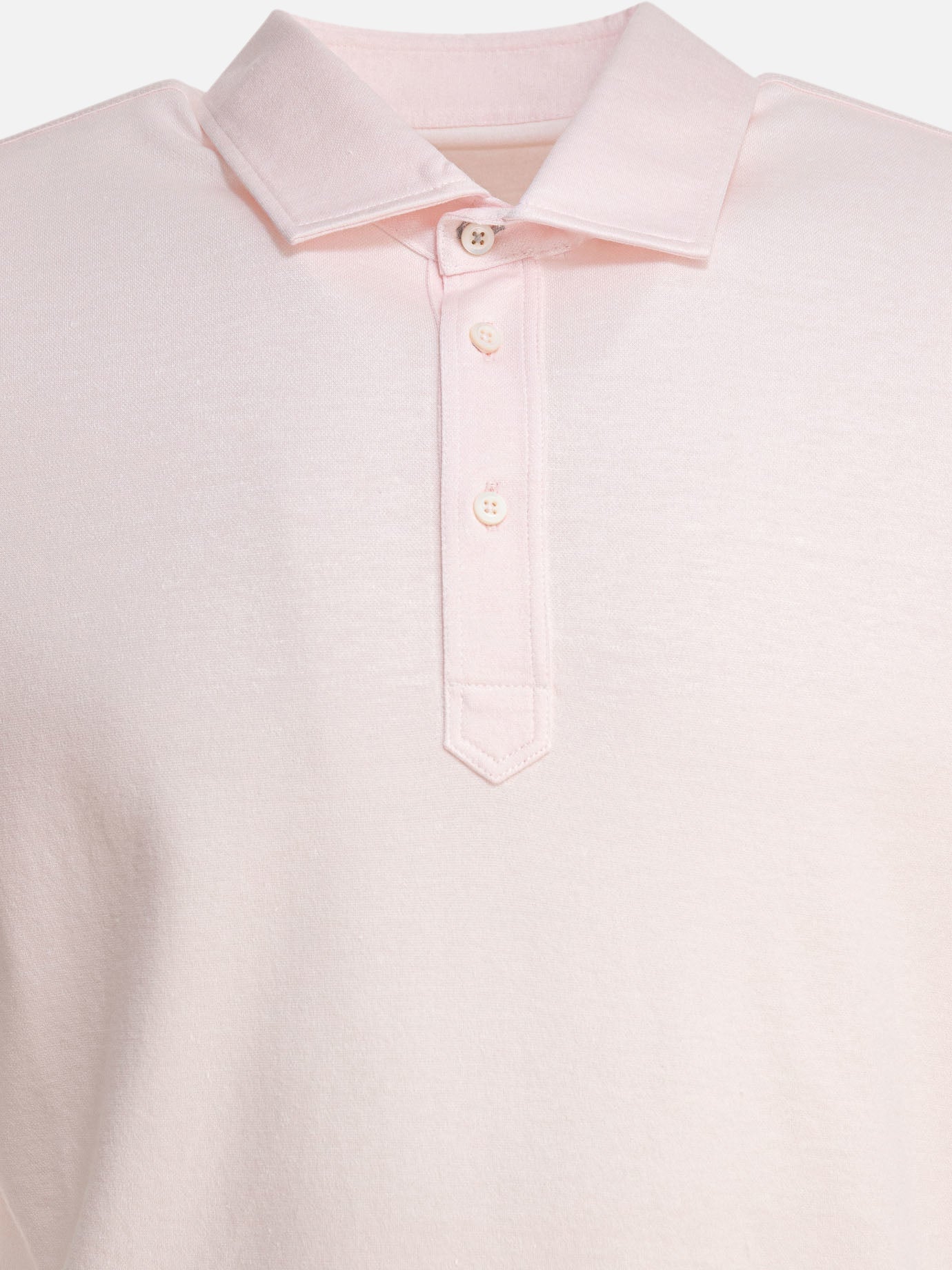 Polo con bottoni Solid colour  Rosa - Brunello Cucinelli Uomo | PDP | VIETTI Online Store | Zoom-Modal_3

