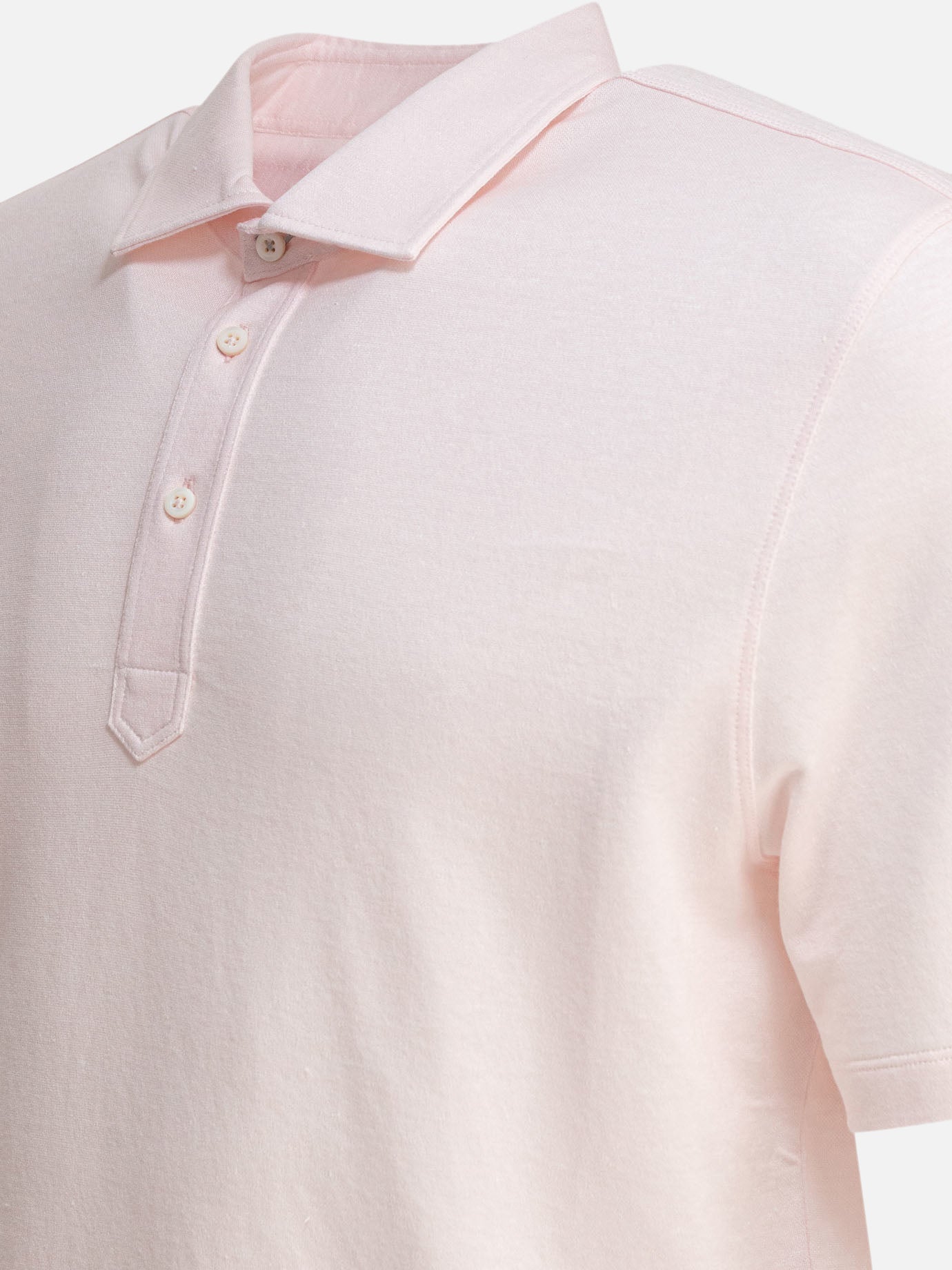 Polo con bottoni Solid colour  Rosa - Brunello Cucinelli Uomo | PDP | VIETTI Online Store | Zoom-Modal_4
