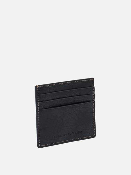 Portacarte 100% leather  Nero - Brunello Cucinelli Uomo | PLP | VIETTI Online Store | 2
