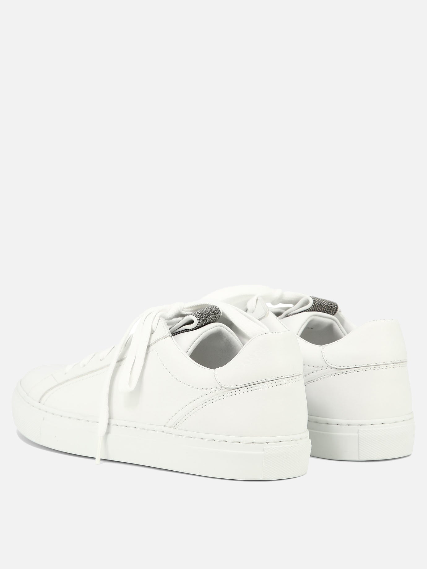 Sneaker basse 100% leather - 100% rubber  Bianco - Brunello Cucinelli Donna | PDP | VIETTI Online Store | Zoom-Modal_4
