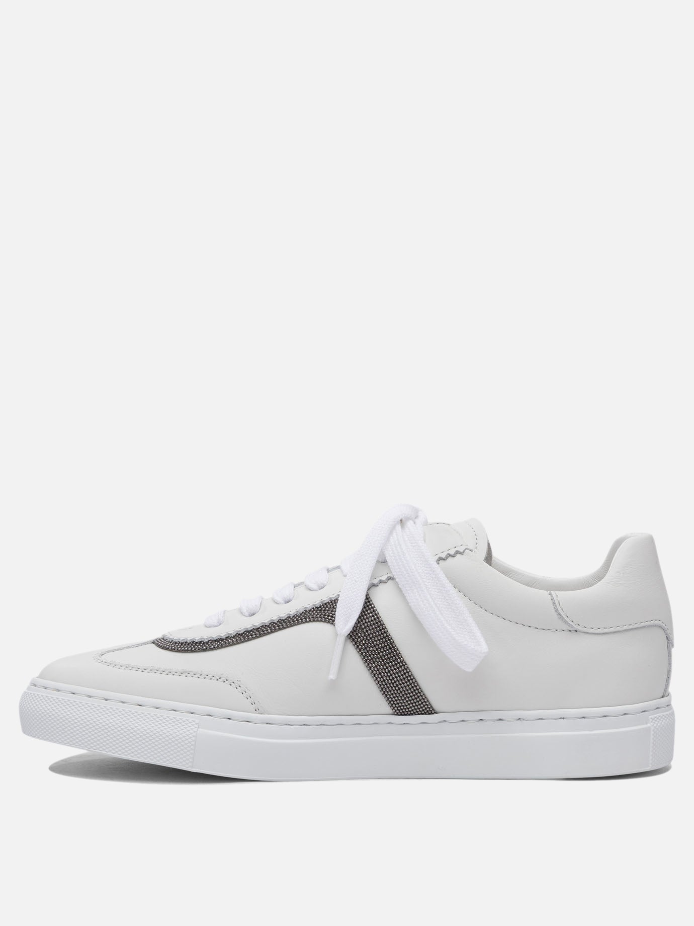 Sneaker basse 100% calf leather - 100% rubber  Bianco - Brunello Cucinelli Donna | PDP | VIETTI Online Store | thumbnail_3