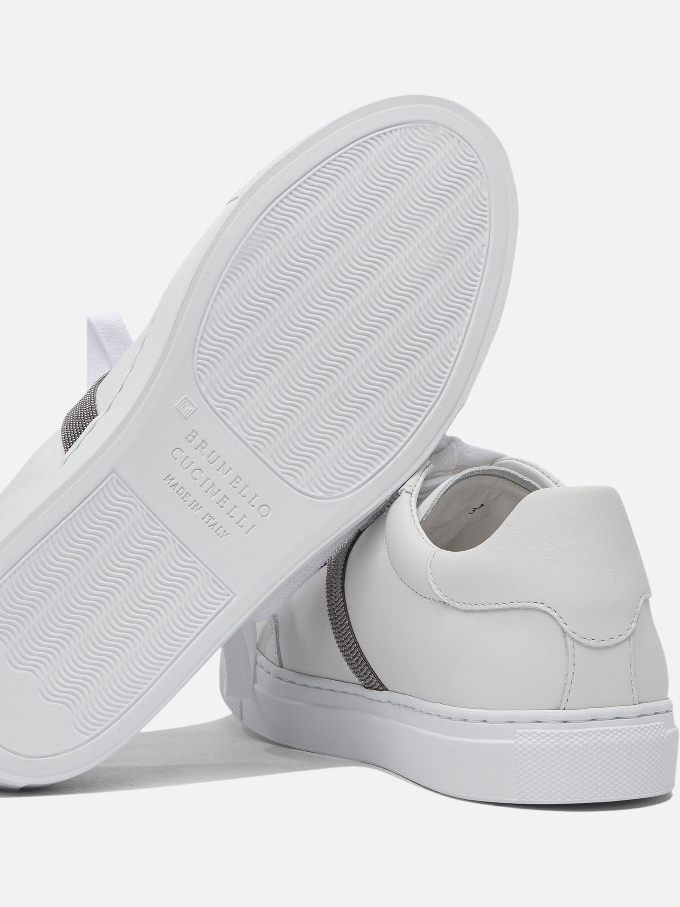 Sneaker basse 100% calf leather - 100% rubber  Bianco - Brunello Cucinelli Donna | PDP | VIETTI Online Store | thumbnail_5