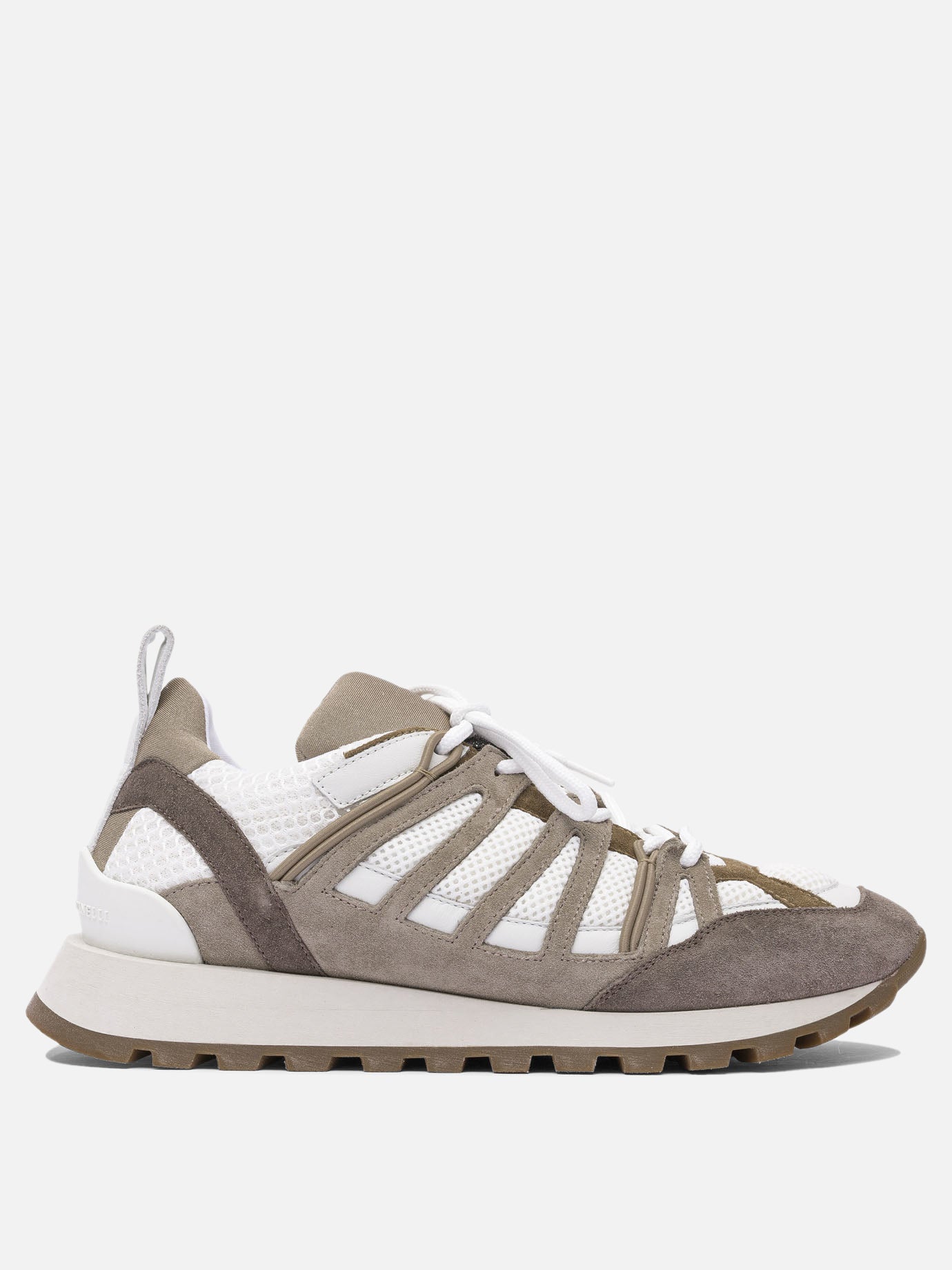 Sneaker basse 70% suede 30% mesh - 100% rubber  Marrone - Brunello Cucinelli Donna | PDP | VIETTI Online Store | thumbnail