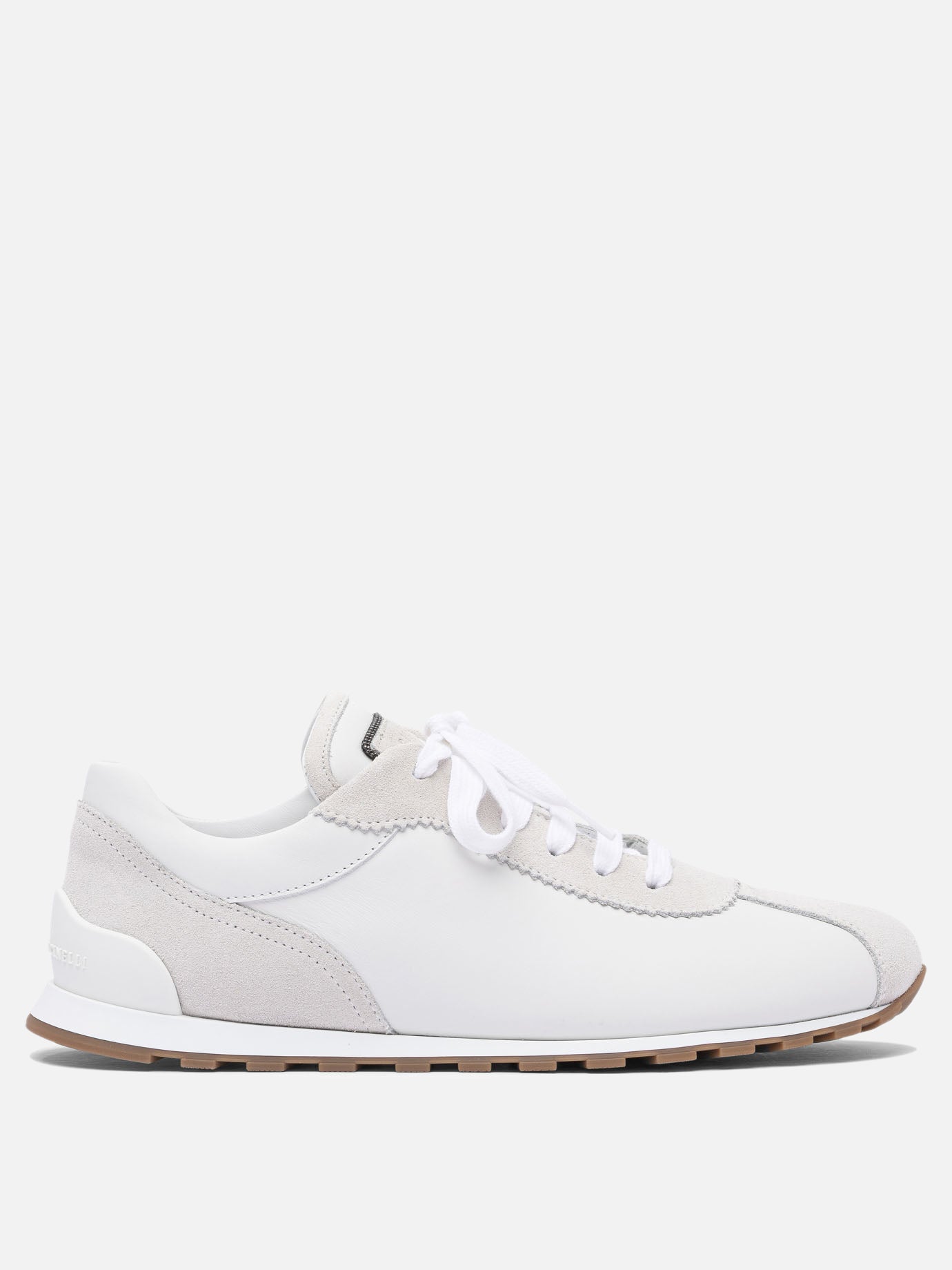 Sneaker basse 100% leather - 100% rubber  Bianco - Brunello Cucinelli Donna | PDP | VIETTI Online Store | Zoom-Modal
