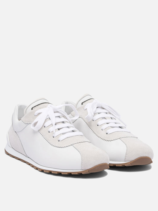 Low top sneakers 100% leather - 100% rubber  White - Brunello Cucinelli Women | PLP | VIETTI Online Store | 2
