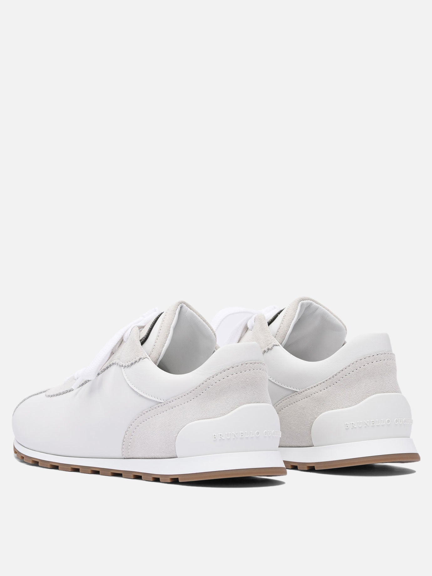Sneaker basse 100% leather - 100% rubber  Bianco - Brunello Cucinelli Donna | PDP | VIETTI Online Store | thumbnail_4