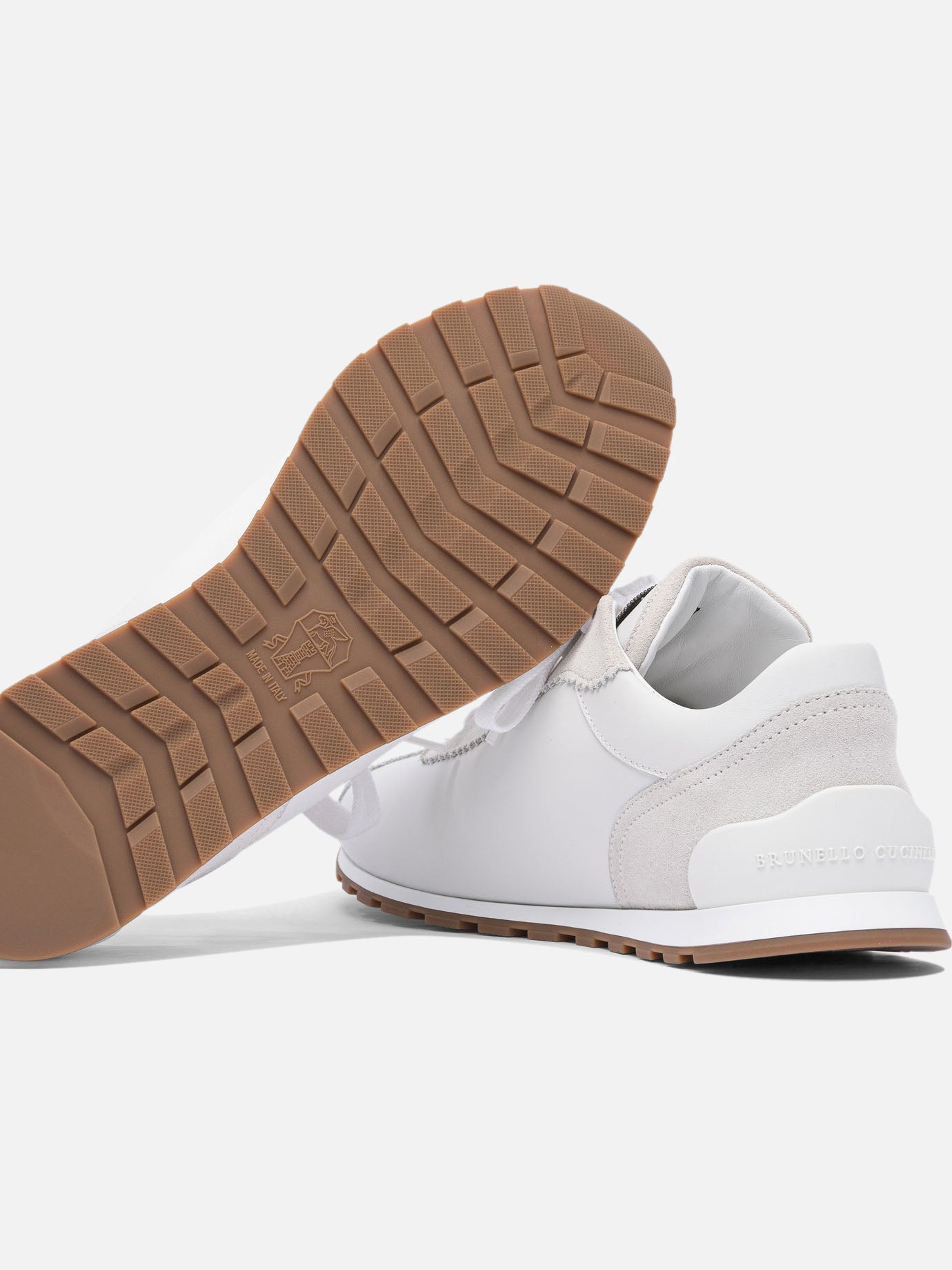 Sneaker basse 100% leather - 100% rubber  Bianco - Brunello Cucinelli Donna | PDP | VIETTI Online Store | thumbnail_5