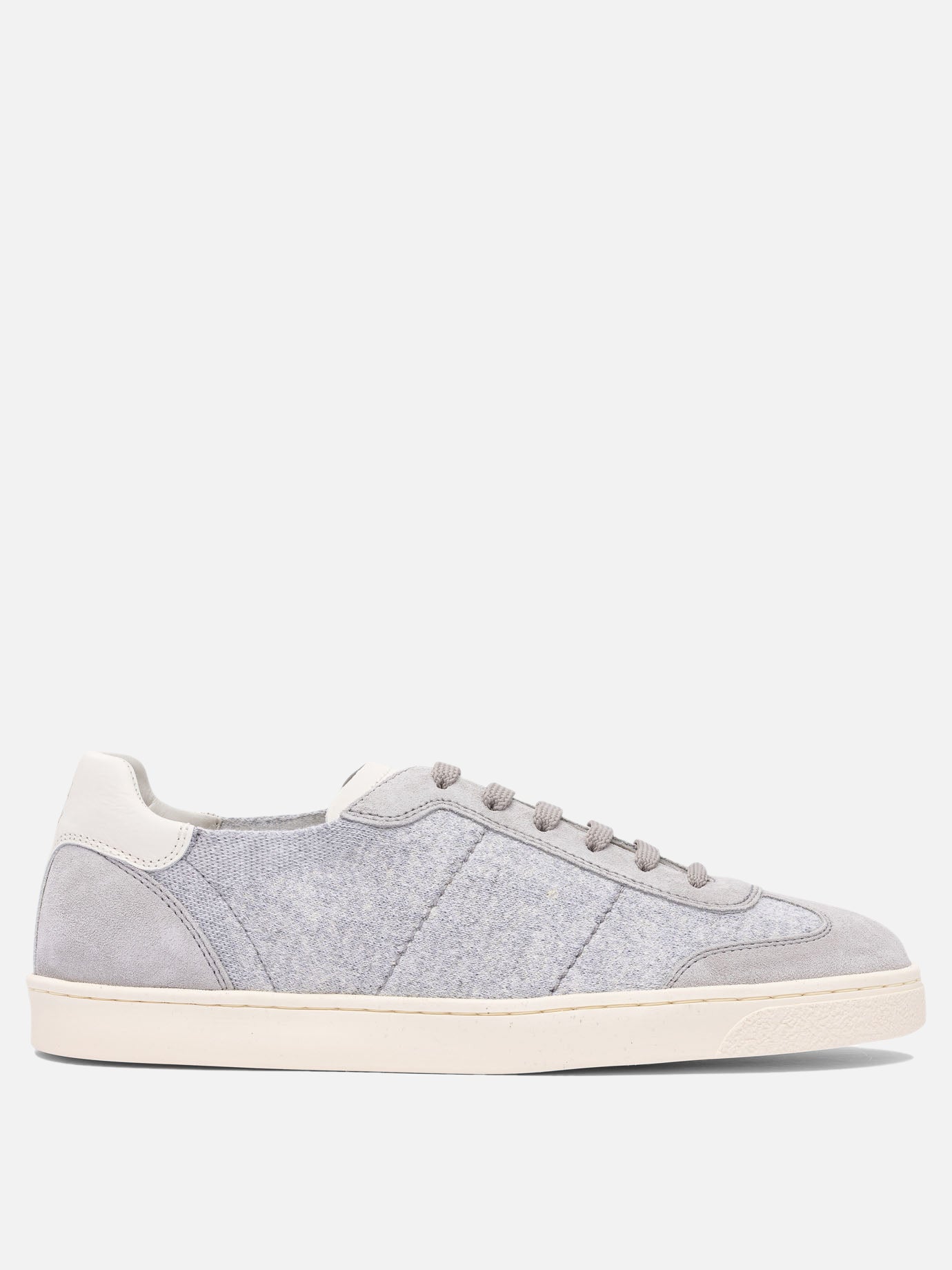 Sneaker basse 80% fabric 20% leather - 100% rubber  Grigio - Brunello Cucinelli Uomo | PDP | VIETTI Online Store | Zoom-Modal
