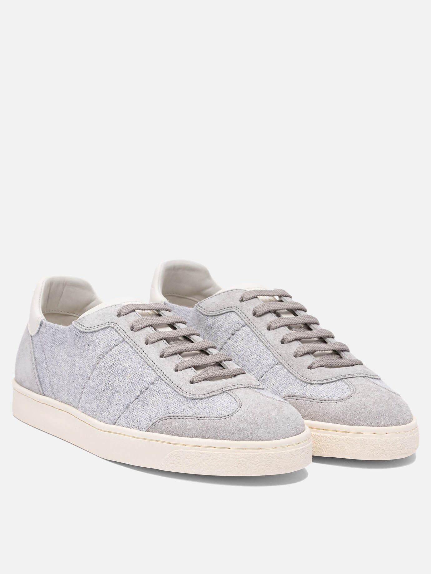 Sneaker basse 80% fabric 20% leather - 100% rubber  Grigio - Brunello Cucinelli Uomo | PDP | VIETTI Online Store | Zoom-Modal_2
