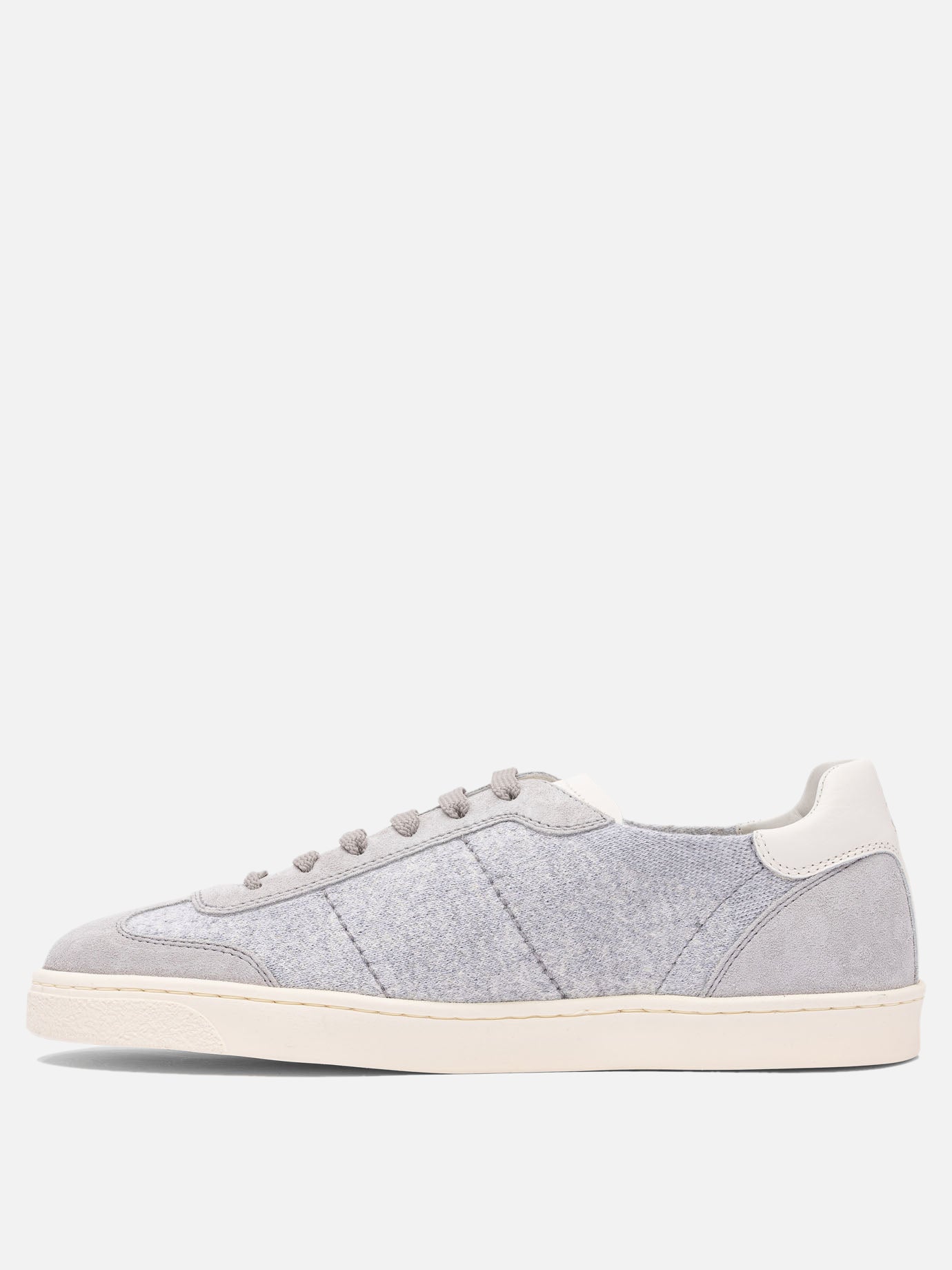 Sneaker basse 80% fabric 20% leather - 100% rubber  Grigio - Brunello Cucinelli Uomo | PDP | VIETTI Online Store | thumbnail_3