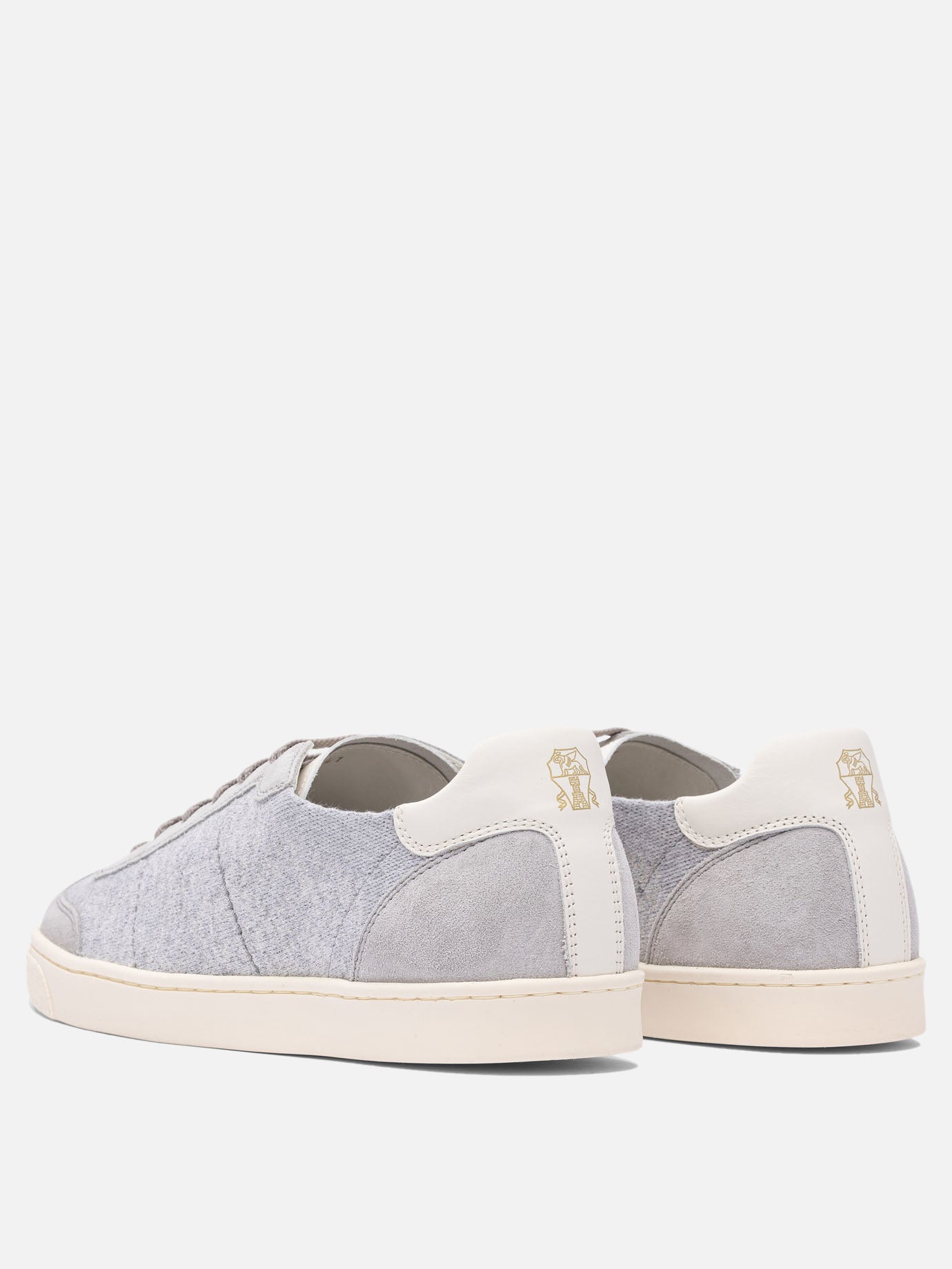 Sneaker basse 80% fabric 20% leather - 100% rubber  Grigio - Brunello Cucinelli Uomo | PDP | VIETTI Online Store | thumbnail_4