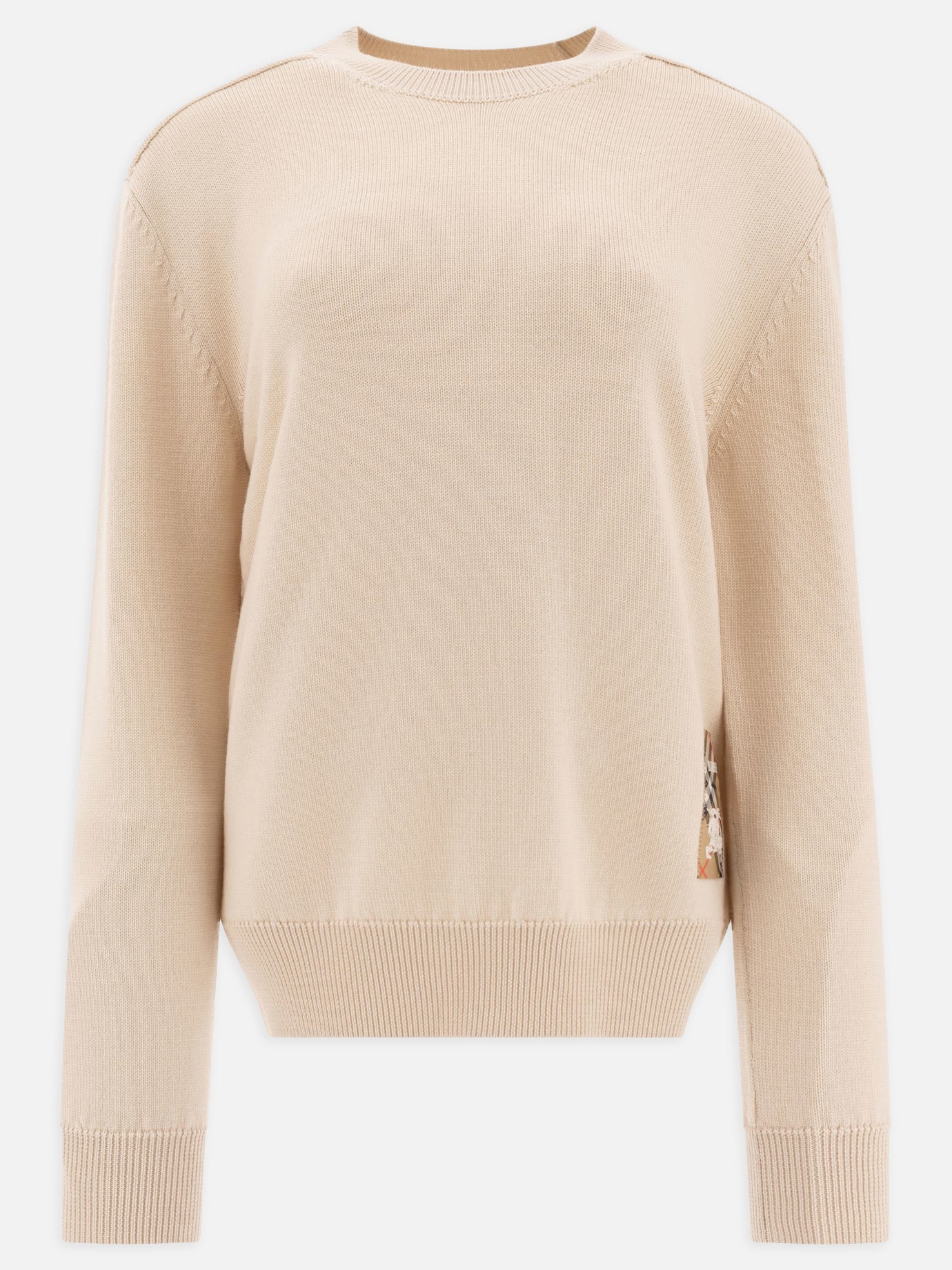 Burberry Wool crew neck sweater 12604738_M Beige thumbnail_1