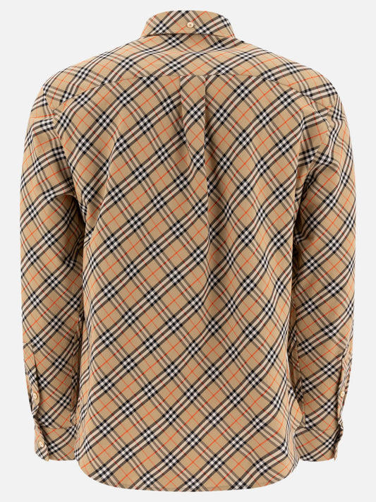 Burberry Cotton Check Shirt 17937121_S Beige 2