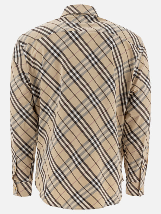 Burberry Cotton Check Shirt 18398031_M Beige 2