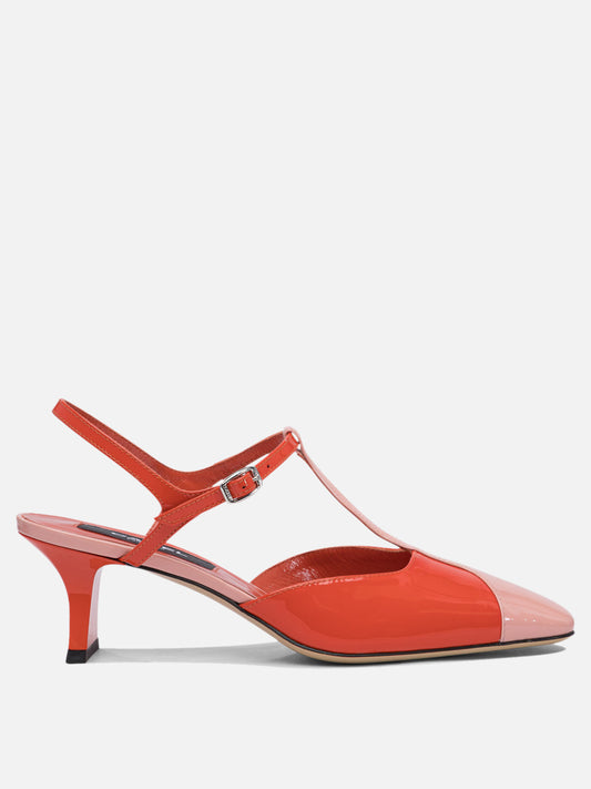 Sandali con tacco 100% calf leather - 100% calf  Rosso - Carel Donna | PDP | VIETTI Online Store 
